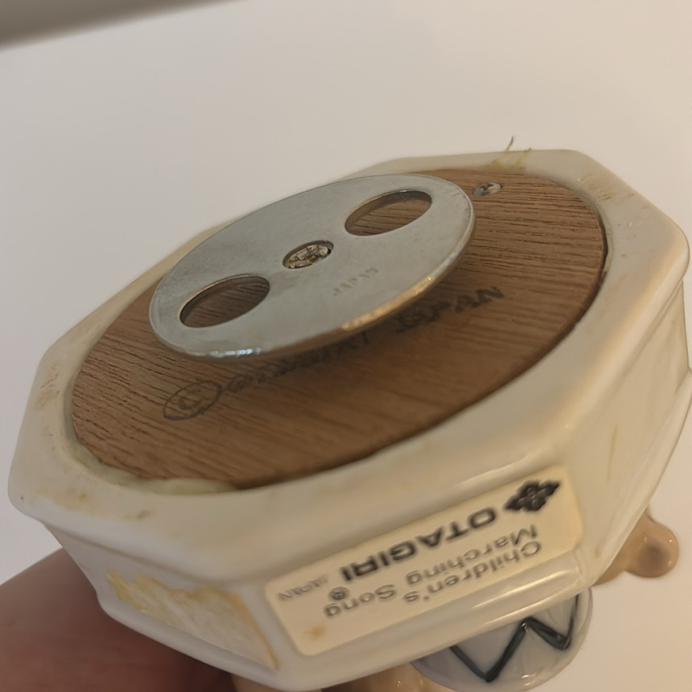 Vintage Otagiri Teddy Bear Drum Porcelain Music Box Children's Marching Song - Picture 9 of 10